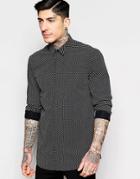 Minimum Smart Shirt With All Over Print - Jet Black