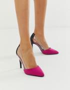 New Look Clear Detail Heel In Pink - Pink