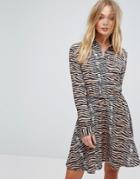 Supertrash Dars Tiger Print Dress - Multi