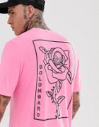 Bolongaro Trevor Neon Rose Back Print T-shirt-pink