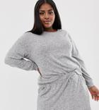 Asos Design Curve Mix & Match Lounge Super Soft Brushed Sweat - Gray