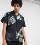 Noak X Will Harvey All Over Print Geo Shirt In Black