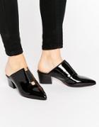 Asos Sweetness Leather Pointed Mules - Black