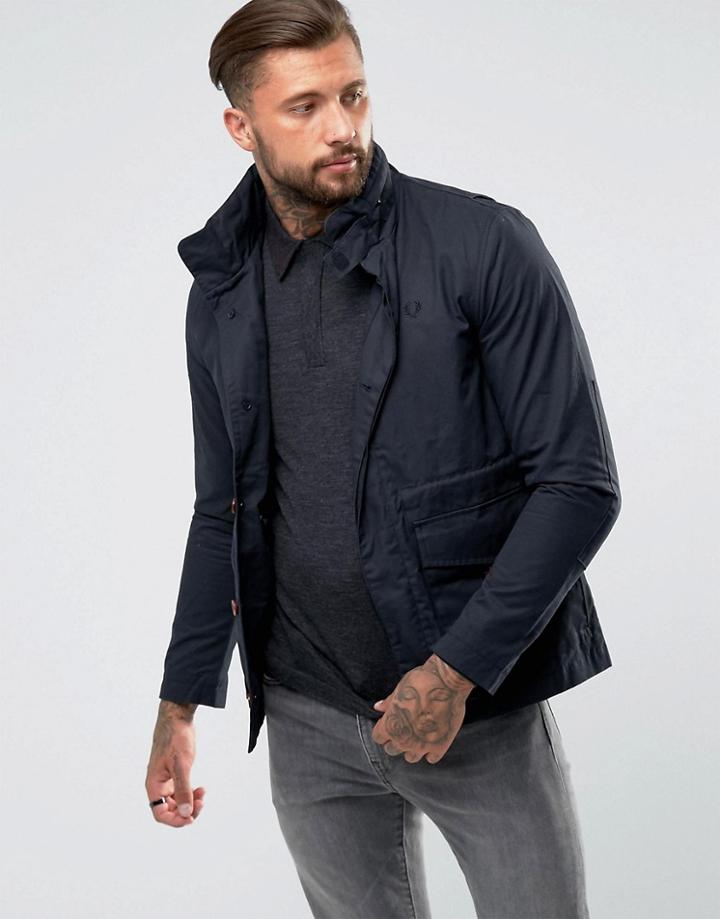 Fred Perry Field Jacket In Navy - Navy