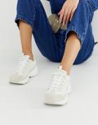 Skechers D'lite Chunky Sneakers In White