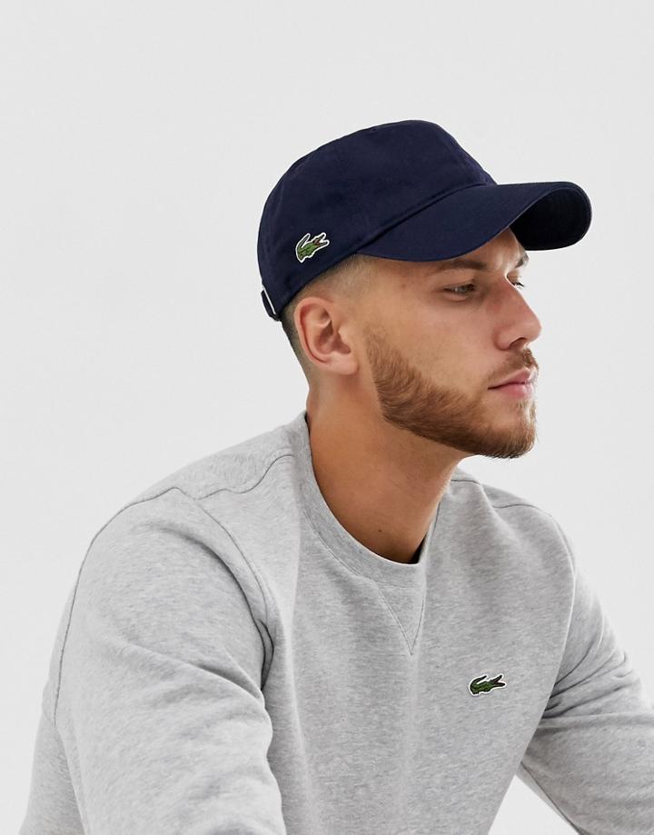 Lacoste Side Logo Baseball Cap In Navy