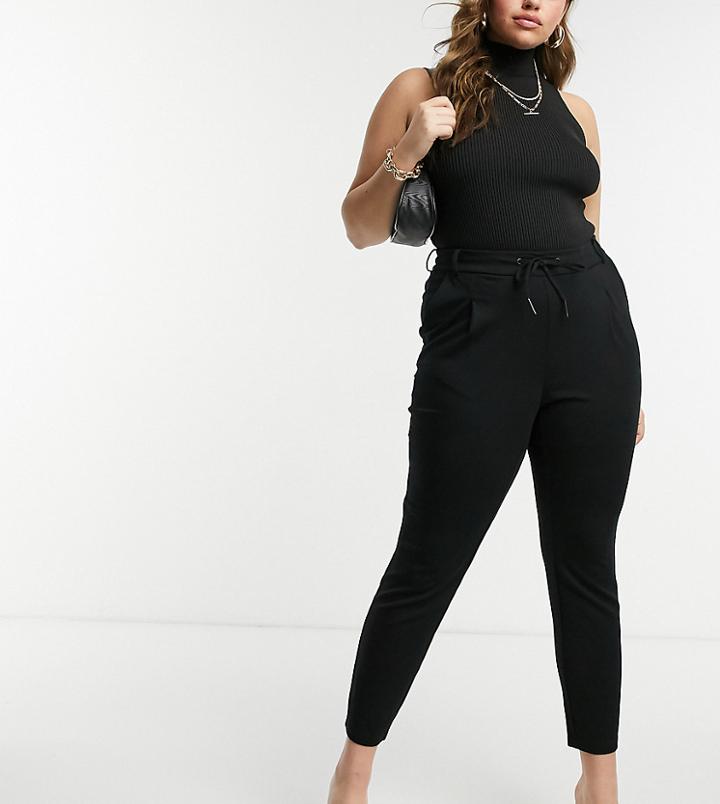 Vero Moda Curve Tailored Cigarette Pants In Black