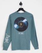 Aape By A Bathing Ape Hip Hop Vinyl Backprint Long Sleeve Top In Gray