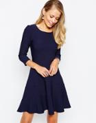 Closet Fitted Panel Dress - Navy