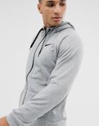 Nike Training Fleece Hoodie In Gray