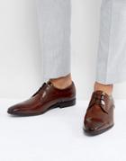 Zign Leather Brogue Shoes In Brown - Brown