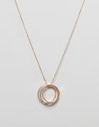 Nylon Pendant Necklace - Gold