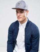 Hollister Logo Trucker Cap In Gray - Gray