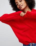 New Look Cable Knit Sweater - Red