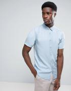 Asos Regular Fit Denim Shirt - Blue