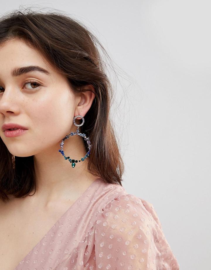 Aldo Jewelled Hoop Earrings - Multi