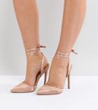 Asos Pied Piper Wide Fit High Heels-beige