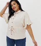 Junarose Utility Shirt With Waist Tie-beige