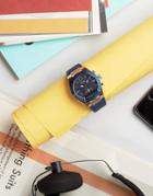 Guess Connect C0002m1 Leather Smart Watch 41mm - Blue