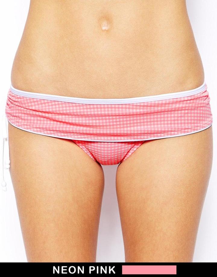 Piha Gingham Skirted Bikini Bottom