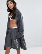 Ellesse Relaxed Minimal Duster Coat Co-ord - Gray