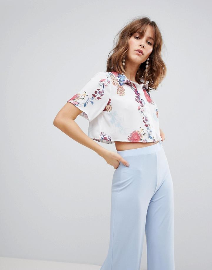 Love Short Sleeve Shirt In Floral Print - Multi