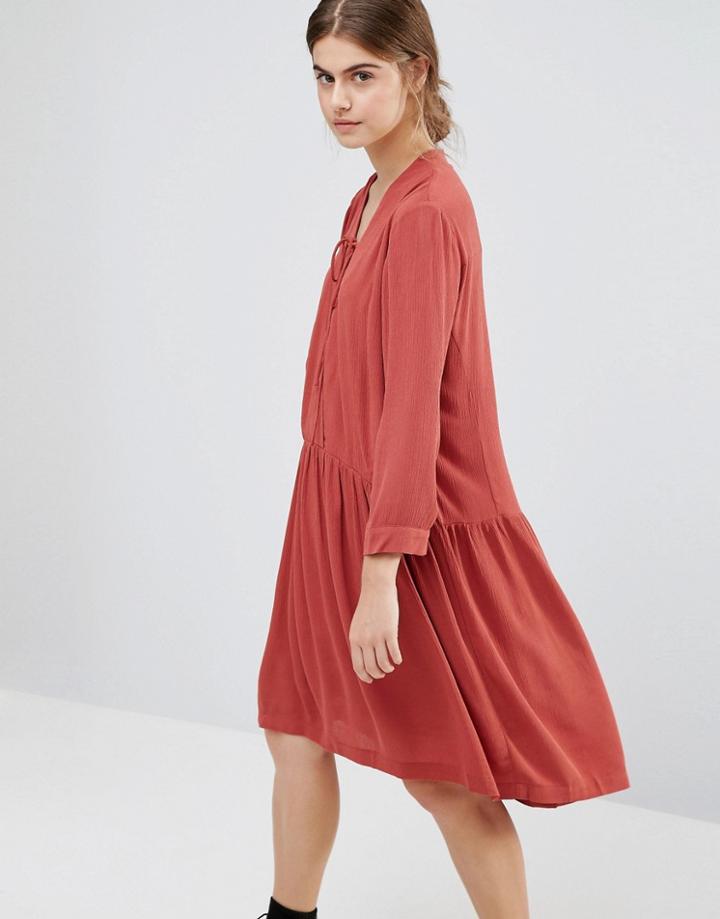 Just Female Canyon Drape Dress - Red