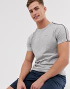 Threadbare Panel T-shirt With Taping In Gray