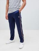 Fila White Line Joggers With Taping In Navy - Navy