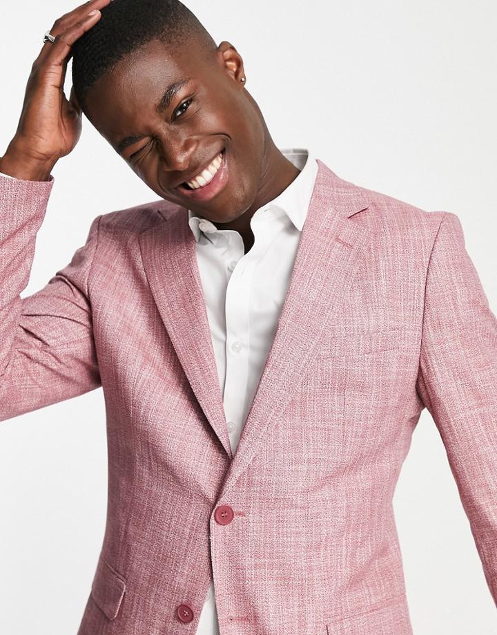 Bolongaro Trevor Skinny Suit Jacket In Red