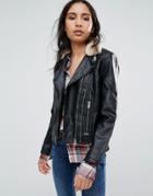 Pepe Jeans Penty Aviator Pu Jacket - Black