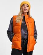 Asos 4505 Padded Vest-orange