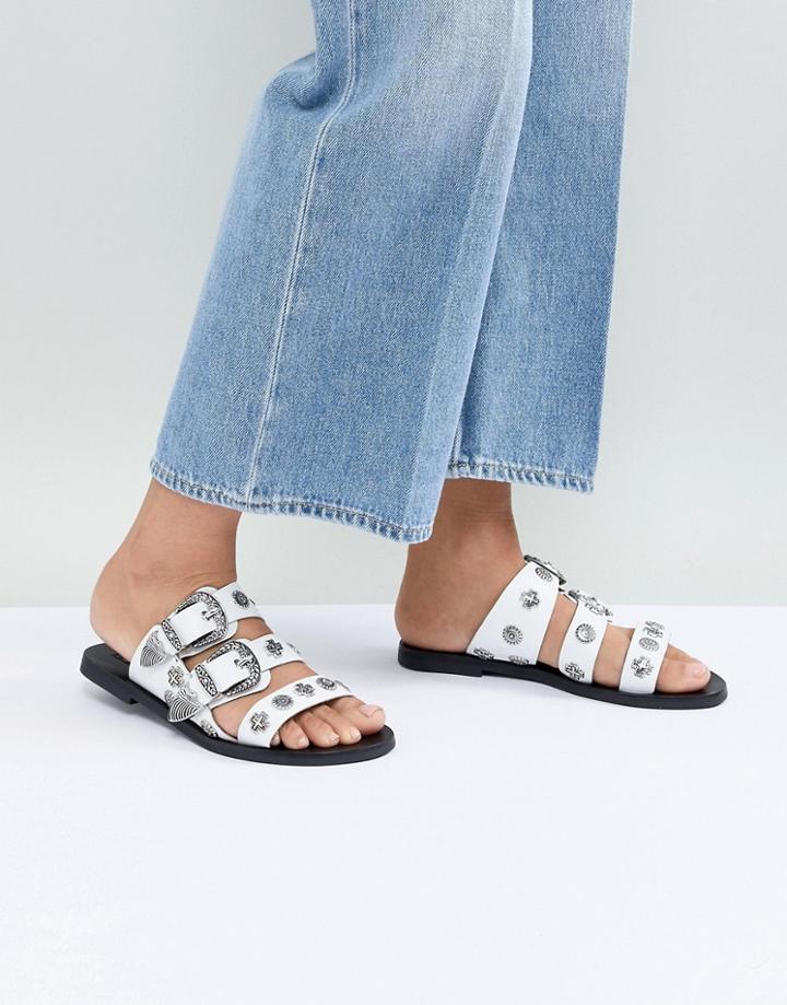 Sol Sana Eastwood White Slides - White