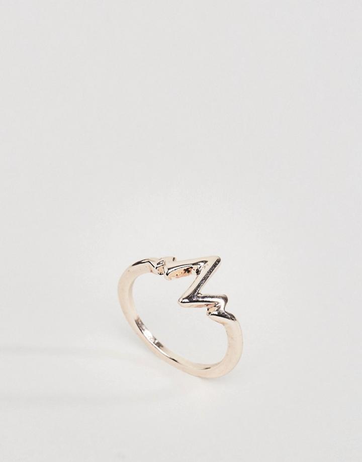 Asos Heartbeat Pinky Ring - Copper