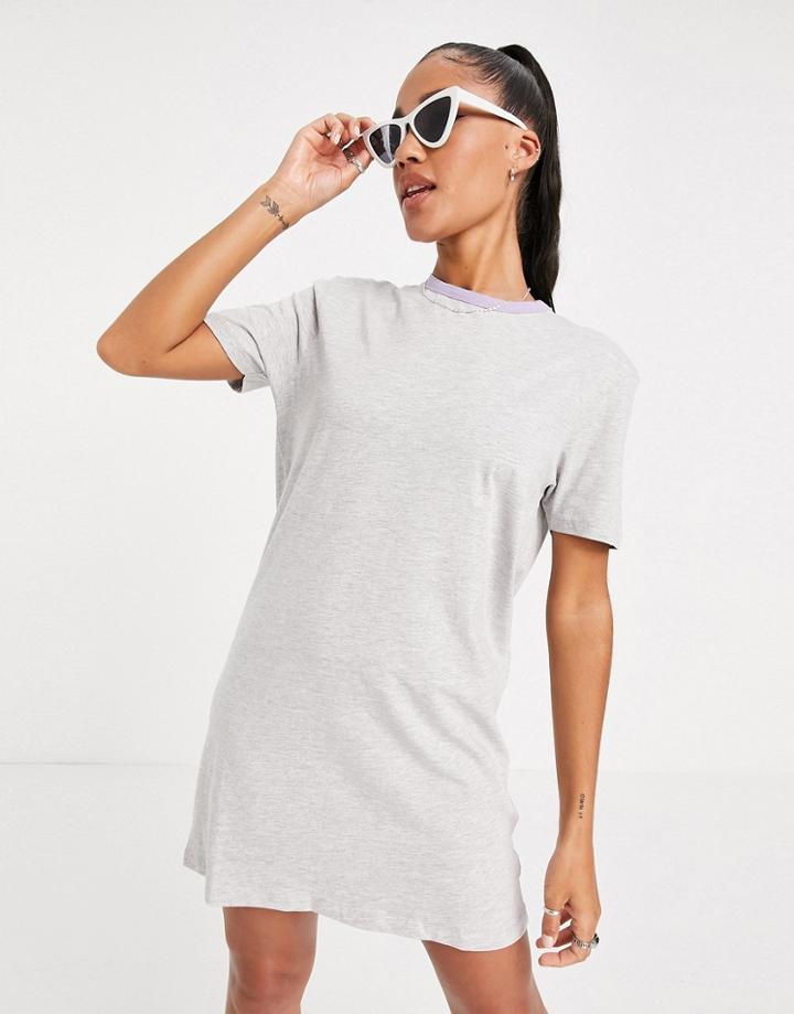 Brave Soul Lenie Ringer T-shirt Dress-grey