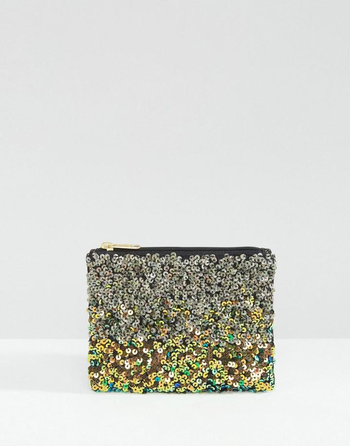New Look Sequin Mermaid Coin Purse - Multi