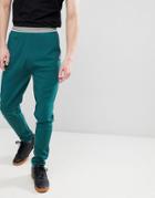 Fila Vintage Track Joggers With Contrast Rib In Green - Green