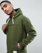 Criminal Damage Muscle Logo Hoodie In Khaki - Green