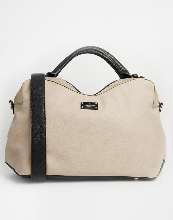 Pauls Boutique Lauren Slouchy Textured Shoulder Bag - Gray