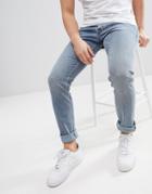 Diesel Tepphar Skinny Jeans In Washed Navy - Blue