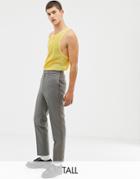 Collusion Tall Tapered Check Pants With Side Stripe - Brown