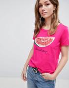 Only Watermelon Print T-shirt - Pink