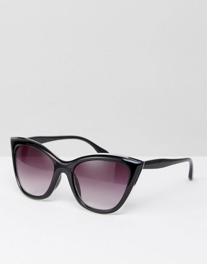 South Beach Oversized Cateye Sunglasses - Black