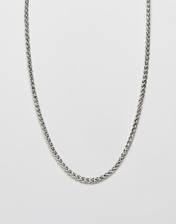 Wftw Wheat Link Necklace In Silver - Silver
