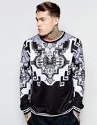 Jaded London Sweatshirt With Tapestry Print - Black
