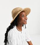 South Beach Fedora Hat In Natural Straw-neutral