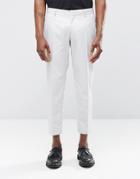 Religion Skinny Cropped Smart Pants In Pale Gray - Light Gray