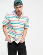 Tommy Hilfiger Abbott Striped Short Sleeve Shirt-white