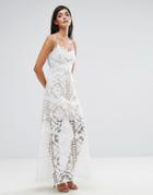 Aijek Lace Maxi Dress - White