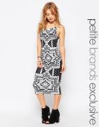 Tiger Mist Petite Woven Printed Midi Dress - Multi